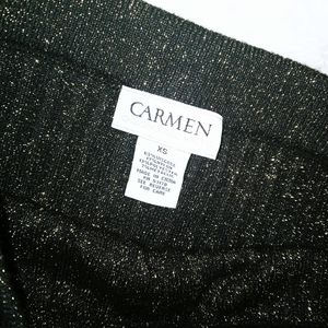 Black and Gold shimmer pencil skirt